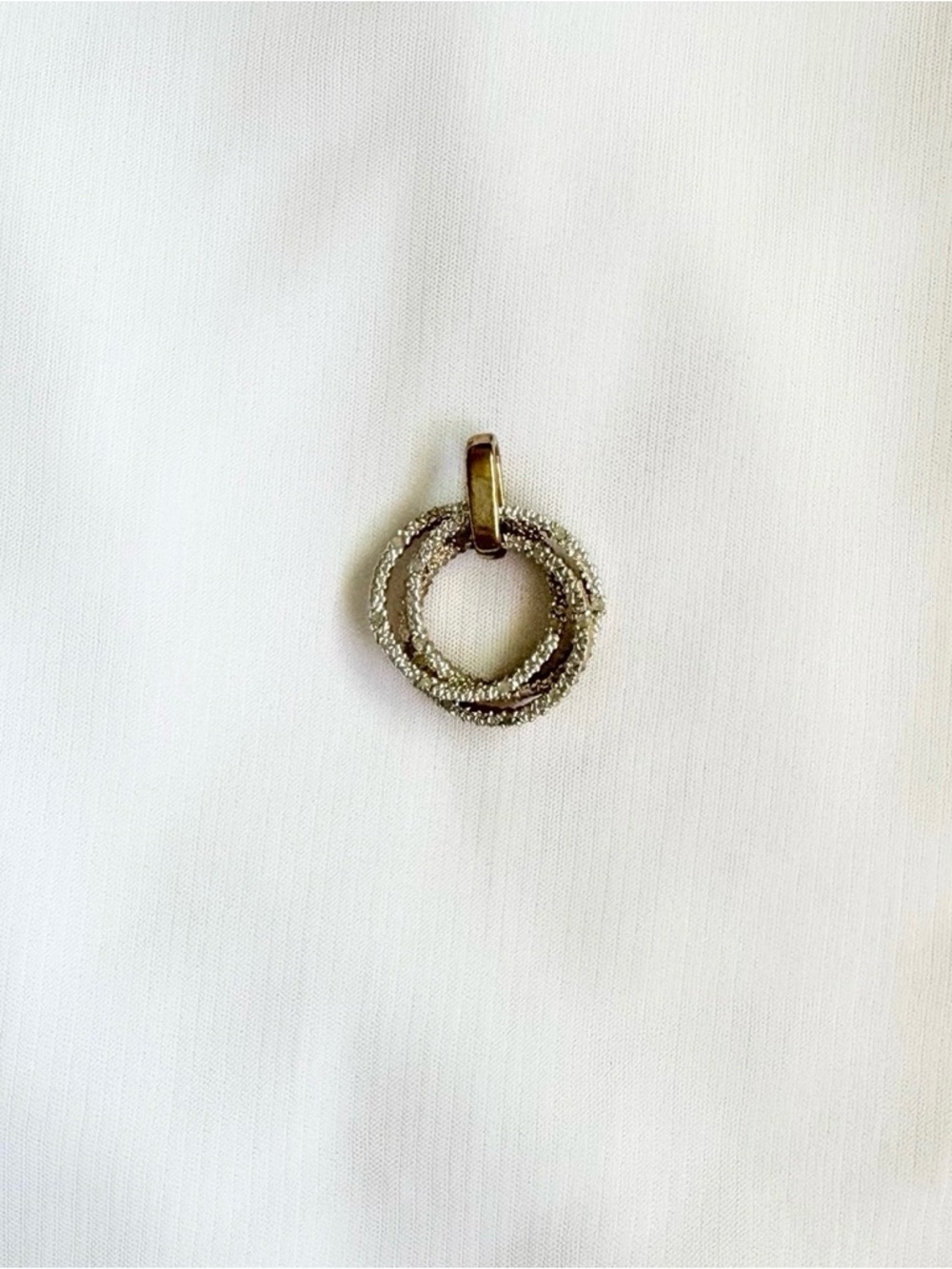 RSE 925 sterling silver gold vermeil 1 cttw diamond pave circle pendant